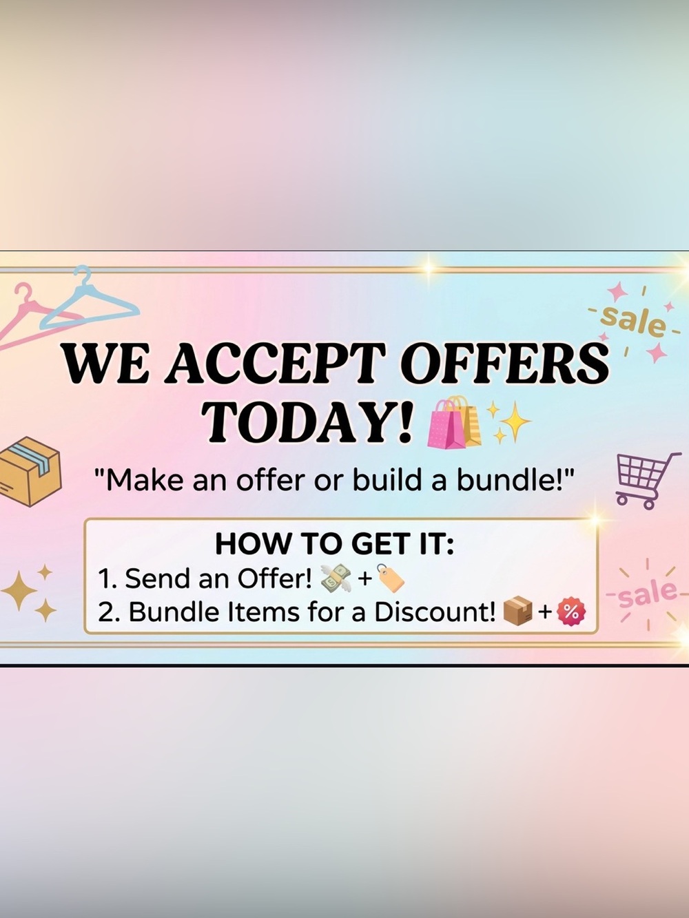 We accept offers today!